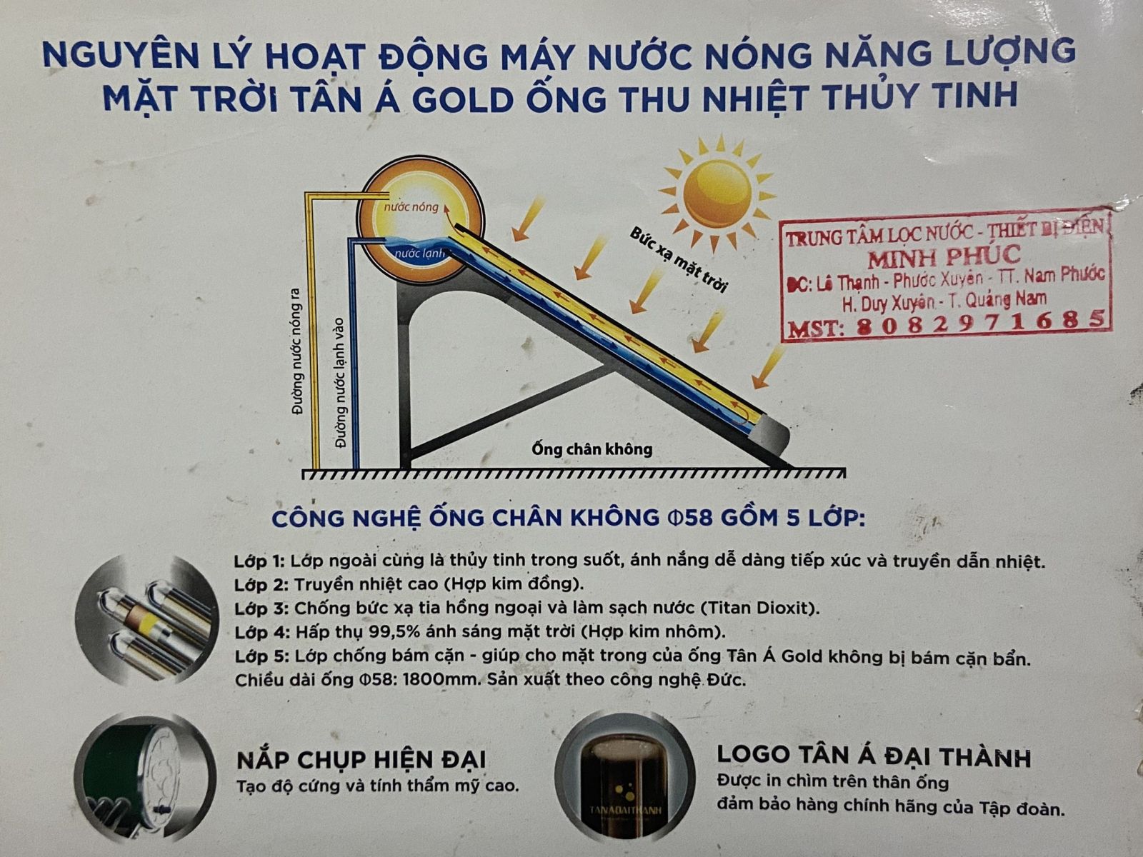 cấu tạo của máy thái dương năng tân á đại thành